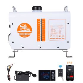 8KW Diesel Heater, 12V/24V All in One Diesel Air Heater, with Bluetooth APP Control, Remote Control and Display Screen, CO Alarm (Structure: Horizontal, Power: 8 kw)